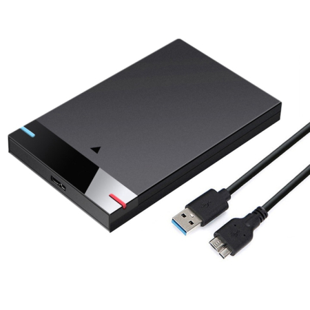 Accesorii hard disk-uri externe - Carcasa externa HDD/SSD 2.5” USB 3.0 VarioShop®, adaptor portabil, compatibila cu pana la 4TB, Plug & Play, ideala pentru backup, gaming, transfer de date, Negru