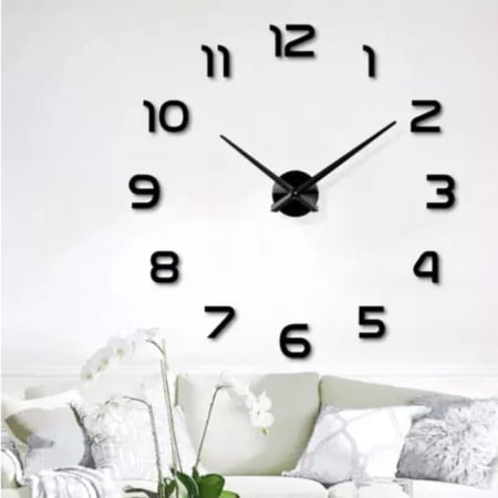 Decoratiuni - Ceas de perete Loft DIY VarioShop®, diametru reglabil 60–130 cm, design modern, montaj usor si mecanism silentios, autoasamblare rapida cu kit inclus, ideal pentru living, dormitor, birou sau spatii c