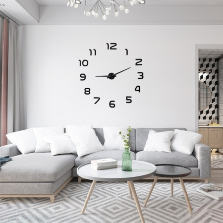 Ceas de perete Loft DIY VarioShop®, diametru reglabil 60–130 cm, design modern, montaj usor si mecanism silentios, autoasamblare rapida cu kit inclus, ideal pentru living, dormitor, birou sau spatii c [4]