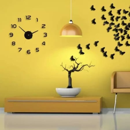 Ceas de perete Loft DIY VarioShop®, diametru reglabil 60–130 cm, design modern, montaj usor si mecanism silentios, autoasamblare rapida cu kit inclus, ideal pentru living, dormitor, birou sau spatii c [2]