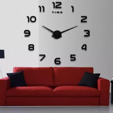 Ceas de perete Loft DIY VarioShop®, diametru reglabil 60–130 cm, design modern, montaj usor si mecanism silentios, autoasamblare rapida cu kit inclus, ideal pentru living, dormitor, birou sau spatii c [5]