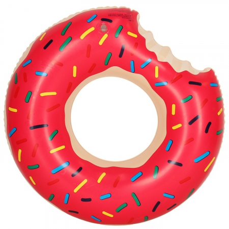 Colac de inot gonflabil pentru copii in forma de gogoasa VarioShop®, accesoriul perfect pentru distractie si siguranta in apa, 50 cm, Roz [8]