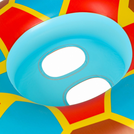 Colac ponton gonflabil pentru copii VarioShop®, in forma de testoasa, jucarie acvatica din PVC cu manere laterale, ideala pentru piscina, mare sau lac, Multicolo [1]