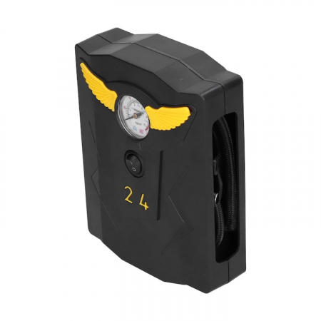 Compresor auto VarioShop®, Ideal pentru umflarea tuturor tipurilor de anvelope auto, motociclete, biciclete, mingi, saltele, 150PSI/10BAR, 120W, 19 x 15 x 5 cm, Negru [9]