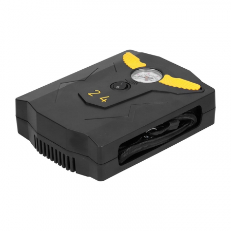 Compresor auto VarioShop®, Ideal pentru umflarea tuturor tipurilor de anvelope auto, motociclete, biciclete, mingi, saltele, 150PSI/10BAR, 120W, 19 x 15 x 5 cm, Negru [14]