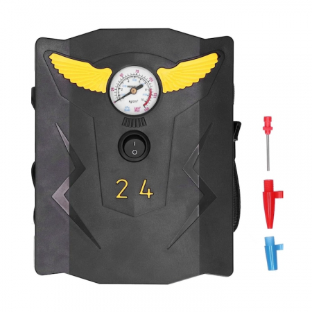 Compresor auto VarioShop®, Ideal pentru umflarea tuturor tipurilor de anvelope auto, motociclete, biciclete, mingi, saltele, 150PSI/10BAR, 120W, 19 x 15 x 5 cm, Negru [13]