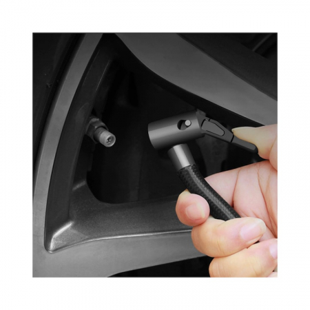 Compresor auto VarioShop®, Ideal pentru umflarea tuturor tipurilor de anvelope auto, motociclete, biciclete, mingi, saltele, 150PSI/10BAR, 120W, 19 x 15 x 5 cm, Negru [16]