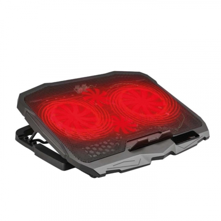 Laptopuri si accesorii - Cooler pentru laptop VarioShop®, compatibilitate 12 - 17 inch, iluminare LED, 4 nivele de inaltime, 4 ventilatoare, 15 dBA, 39 x 28 cm, Negru