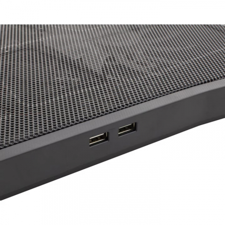 Cooler pentru laptop VarioShop®, compatibilitate 12 - 17 inch, iluminare LED, 4 nivele de inaltime, 4 ventilatoare, 15 dBA, 39 x 28 cm, Negru/Albastru [11]