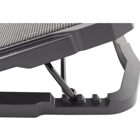 Cooler pentru laptop VarioShop®, compatibilitate 12 - 17 inch, iluminare LED, 4 nivele de inaltime, 4 ventilatoare, 15 dBA, 39 x 28 cm, Negru/Albastru [9]
