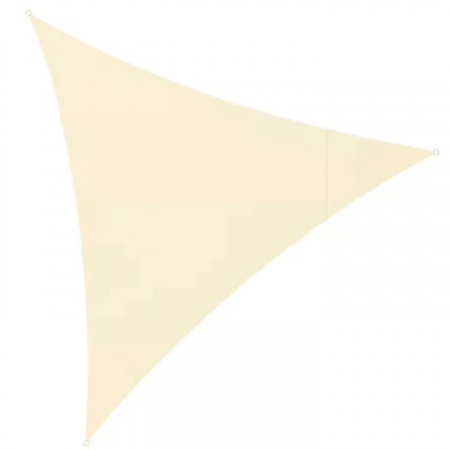 Copertina impermeabila crem pentru soare 4 x 4 x 4 cm VarioShop®, copertina triunghiulara, cu agatatoare, densitate 120 g/mp [16]