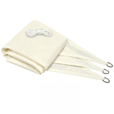 Copertina impermeabila crem pentru soare 4 x 4 x 4 cm VarioShop®, copertina triunghiulara, cu agatatoare, densitate 120 g/mp [14]