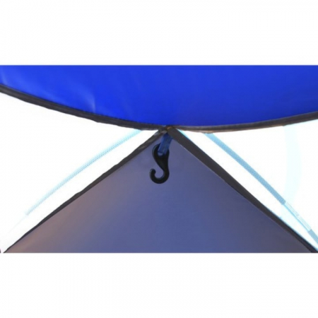 Cort pentru camping VarioShop®, potrivit pentru 2-4 persoane, impermeabil, protectie anti-insecte, husa de ploaie, compact, pliabil, 190 x 190 x 123 cm, Rosu/Albastru [10]