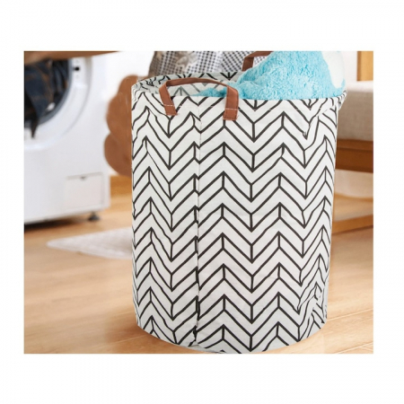 Cos Depozitare pentru Jucarii sau Haine VarioShop®, Capacitate 45 L, Marime XL, Pliabil, Manere pentru Transport, 40 x 35 cm, Alb [6]