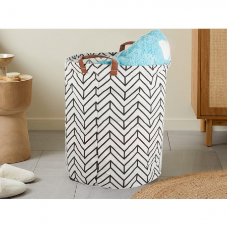 Cos Depozitare pentru Jucarii sau Haine VarioShop®, Capacitate 45 L, Marime XL, Pliabil, Manere pentru Transport, 40 x 35 cm, Alb [8]