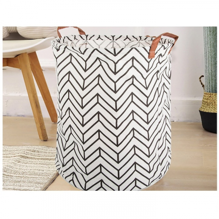 Cos Depozitare pentru Jucarii sau Haine VarioShop®, Capacitate 45 L, Marime XL, Pliabil, Manere pentru Transport, 40 x 35 cm, Alb [7]