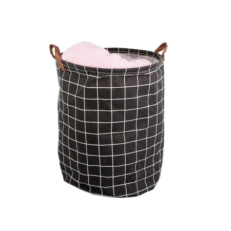 Cos Depozitare pentru Jucarii sau Haine VarioShop®, Capacitate 45 L, Marime XL, Pliabil, Manere pentru Transport, 40 x 35 cm, Negru [6]