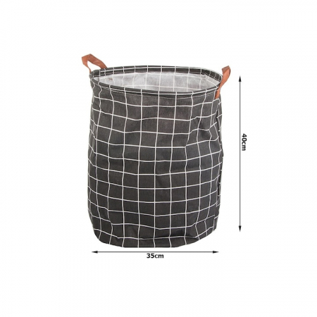 Cos Depozitare pentru Jucarii sau Haine VarioShop®, Capacitate 45 L, Marime XL, Pliabil, Manere pentru Transport, 40 x 35 cm, Negru [1]