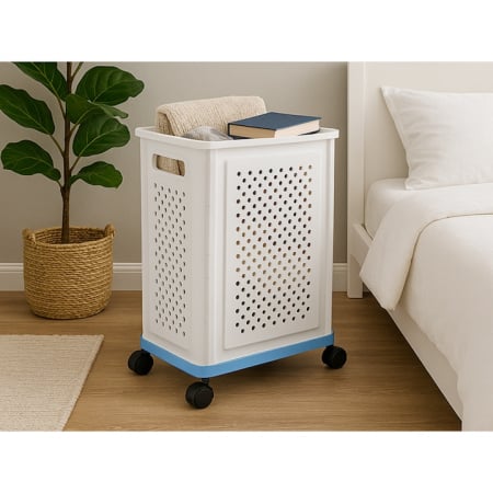 Cosuri de gunoi - Cos pe roti VarioShop®, pentru rufe, jucarii si lenjerie, organizator practic si durabil pentru baie, camera sau bucatarie, capacitate 40L, mobilitate usoara si design modern
