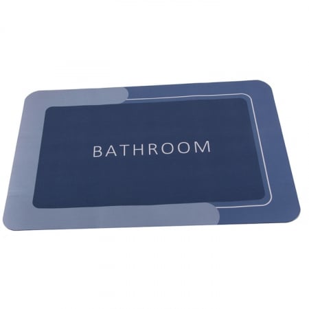 Textile & Covoare - Covor de baie antiderapant VarioShop®, substrat absorbant, uscare rapida, usor de curatat, dimensiune 58 x 38 cm, Albastru