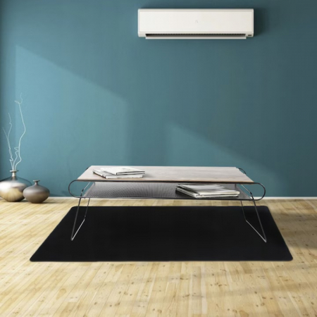 Covoras de Protectie pentru Pardoseala VarioShop®, Contra Zgarieturilor, Mutifunctional, 2 Fete Lucios/Mat, Dimensiuni 130 x 90 cm, Grosime 0.5 mm, Negru [1]