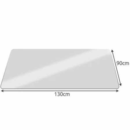 Covoras de Protectie pentru Pardoseala VarioShop®, Contra Zgarieturilor, Mutifunctional, Suprafata Mata, Dimensiuni 130 x 90 cm, Grosime 0.5 mm, Transparent [11]