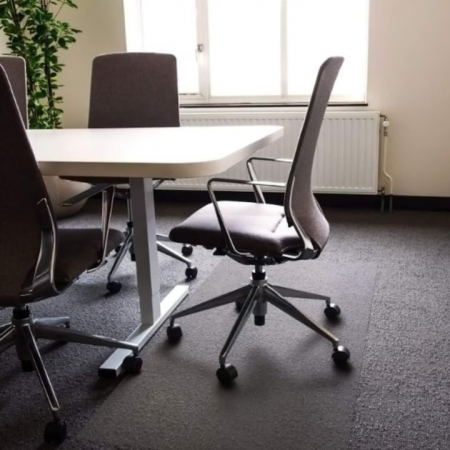 Covoras de Protectie pentru Pardoseala VarioShop®, Contra Zgarieturilor, Mutifunctional, Suprafata Mata, Dimensiuni 130 x 90 cm, Grosime 0.5 mm, Transparent [4]