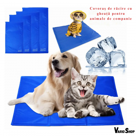 Covoras de Racire pentru Animale de Companie, VarioShop®, pentru Podea, Canapea, Masina, Impermeabil, Non-toxic, Rezistent la Uzura, 65 x 50cm, Albastru marin [46]