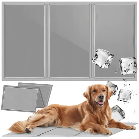 Culcusuri, perne si saltele pentru animale - Covoras de racire pentru animale de companie VarioShop®, pentru podea, canapea, masina, pliabil, impermeabil, usor de curatat, 110x70 cm