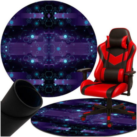 Produse ergonomice - Covoras gaming pentru scaun VarioShop®, rotund 120x120 cm, antiderapant, impermeabil, protectie podea pentru scaune gaming si birou, lavabil la masina, negru