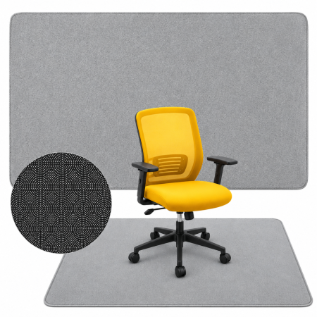 Produse ergonomice - Covoras pentru scaun de birou VarioShop®, protectie pardoseala, baza antiderapanta, margini finisate, 100 x 150 cm, gri
