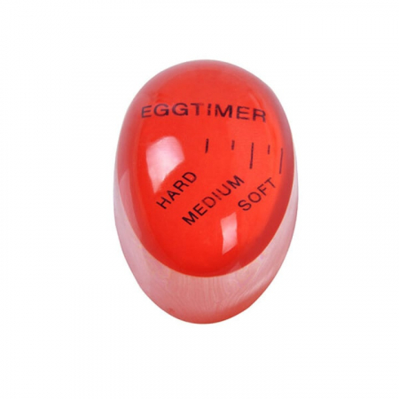 Ustensile de masurat de bucatarie - Cronometru pentru oua VarioShop®, cu indicator al duritatii de gatire, rezistent la temperatura, 5.5 x 4 cm, Rosu