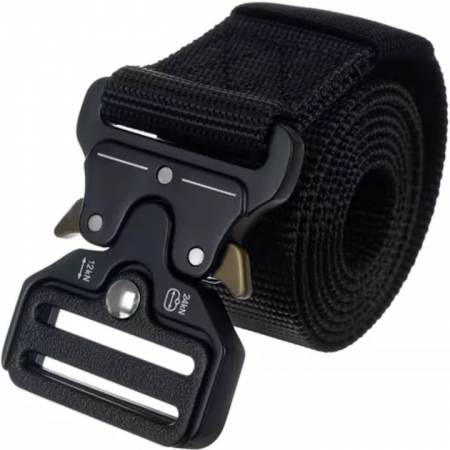 Curele barbati - Curea tactica pentru barbati VarioShop®, Reglabila, Rezistenta la abraziune, Material textil, 119 cm, Negru