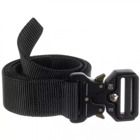 Curea tactica pentru barbati VarioShop®, Reglabila, Rezistenta la abraziune, Material textil, 119 cm, Negru [10]