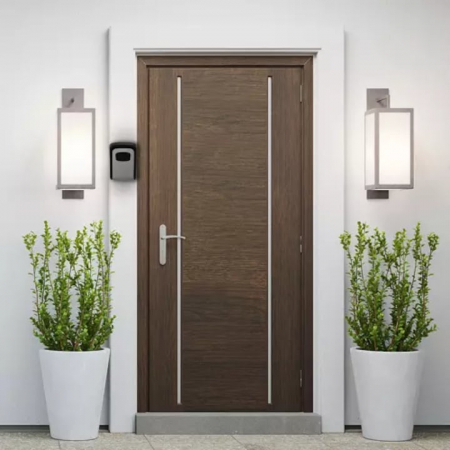 Cutie pentru depozitarea cheilor VarioShop®, cifru mecanic resetabil, inchirieri regim hotelier, montare pe perete, din otel, neagra/gri, 11.5 x 9.5 cm, Negru/Gri [2]