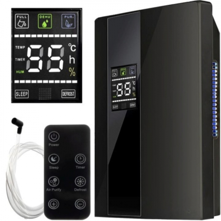 Dezumidificator si Purificator de Aer VarioShop®, Afisaj Temperatura/Umiditate, Tehnologie Peltier, Silentios, Anti-Mucegai, Telecomanda, Randament 650ml/zi, Putere 90W, Negru [13]