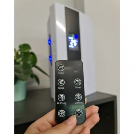 Dezumidificator si Purificator de Aer VarioShop®, Afisaj Temperatura/Umiditate, Tehnologie Peltier, Silentios, Anti-Mucegai, Telecomanda, Randament 650ml/zi, Putere 90 W, Alb [19]