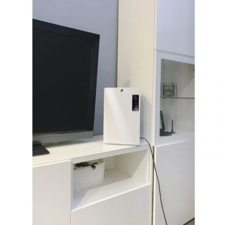 Dezumidificator VarioShop®, Functie Purificare, Higrometru si Termometru, Silentios, Rezistent la Temperaturi Scazute, Acoperire 30 mp, Rezervor 1800 ml, Furtun de Drenaj, 90 W, 36 x 24 x 13 cm, Alb [10]