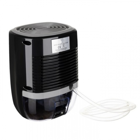 Dezumidificator VarioShop®, silentios, consum redus de energie, furtun pentru scurgerea apei, tehnologia Peltier, 300 ml /zi, capacitate rezervor 800 ml, 22.5 W, 22.5 x 16 x 14 cm, Negru [14]