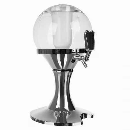Accesorii pentru petrecere - Dispenser de bauturi VarioShop® cu recipient pentru gheata, pentru bauturi alcoolice sau sucuri, in forma de glob, 41 x 24 cm, 3.5 L