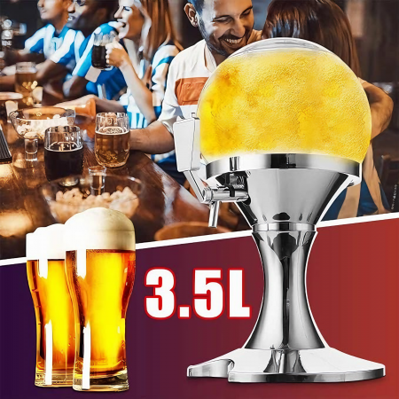 Dispenser de bauturi VarioShop® cu recipient pentru gheata, pentru bauturi alcoolice sau sucuri, in forma de glob, 41 x 24 cm, 3.5 L [2]