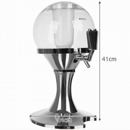 Dispenser de bauturi VarioShop® cu recipient pentru gheata, pentru bauturi alcoolice sau sucuri, in forma de glob, 41 x 24 cm, 3.5 L [1]