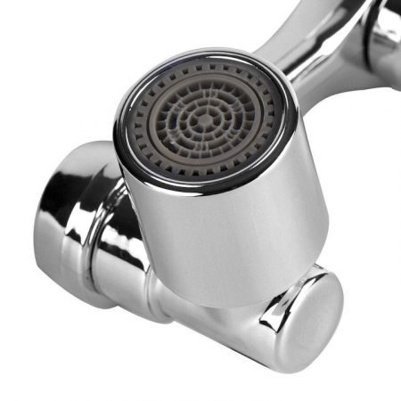 Extensie rotativa pentru robinet VarioShop®, prelungitor pentru baterie chiuveta, pivotant in orice directie, economizor apa, metal, Argintiu [20]