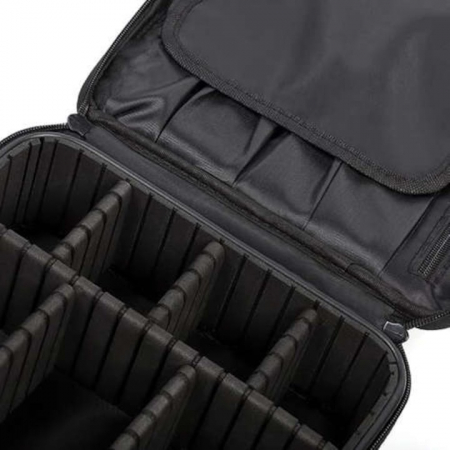 Geanta cosmetica profesionala VarioShop®, ideala pentru calatorii, vacante sau deplasari, utilizare universala, variante de compartimentare la alegere, impermeabila, 26 x 9 x 22 cm, neagra [35]