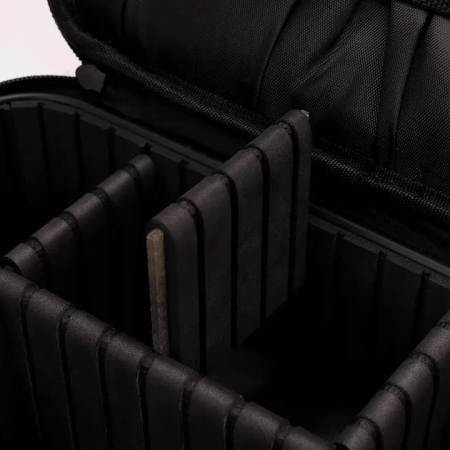 Geanta cosmetica profesionala VarioShop®, ideala pentru calatorii, vacante sau deplasari, utilizare universala, variante de compartimentare la alegere, impermeabila, 26 x 9 x 22 cm, neagra [16]