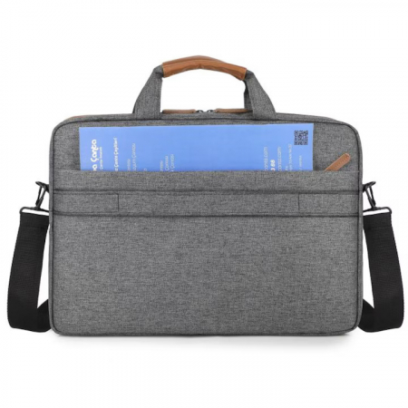 Geanta Universala VarioShop®, pentru Laptop 15.6 inch, Sistem Prindere Valiza, Design Elegant, Rezistenta la Apa, Compatibila laptop Apple MacBook, Asus, Acer, Dell, Huawei, 39 x 28 cm, Gri [7]