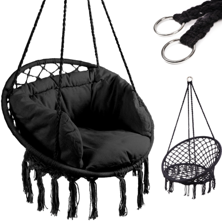 Balansoare si Hamace - Hamac suspendat tip fotoliu VarioShop® cu perne – Relaxare totală în casa sau grădina ta