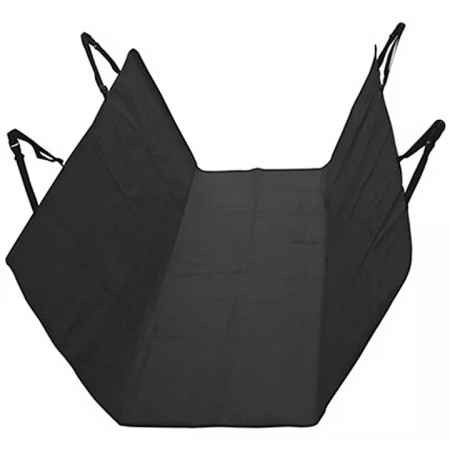 Husa bancheta auto VarioShop® pentru protectie si transport animale, caini si pisici, usor de utilizat si de curatat, antizgarieturi, impermeabila, universala, 144 x 144 cm, negru [13]