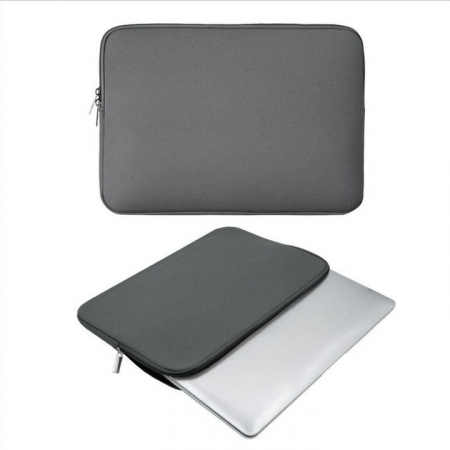 Husa de Protectie si Transport pentru Laptop VarioShop®, pana la 15.6 inch, cu Burete Antisoc, Rezistena la Apa, Compatibila cu Apple MacBook Air, MacBook Pro Touch, 42 x 1.5 x 30 cm, Gri [6]