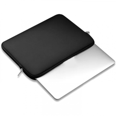 Husa / geanta laptop - Husa de Protectie si Transport pentru Laptop VarioShop®, pana la 15.6 inch, cu Burete Antisoc, Rezistena la Apa, Compatibila cu Apple MacBook Air, MacBook Pro Touch, 38 x 1.5 x 29 cm, Negru